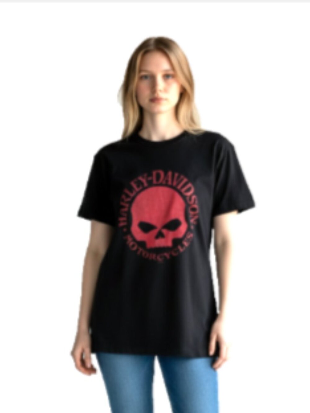 Harley-Davidson Black Skull Graphic Tee Made In USA Akron OH Size M NWT